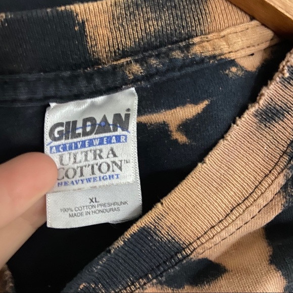 ACDC Graphic Band Bleach Reverse Tie Dye Vintage Band Tee A - Picture 6 of 6